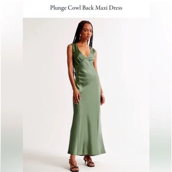 Abercrombie & Fitch Olive Green Maxi Dress - Picture 7 of 7